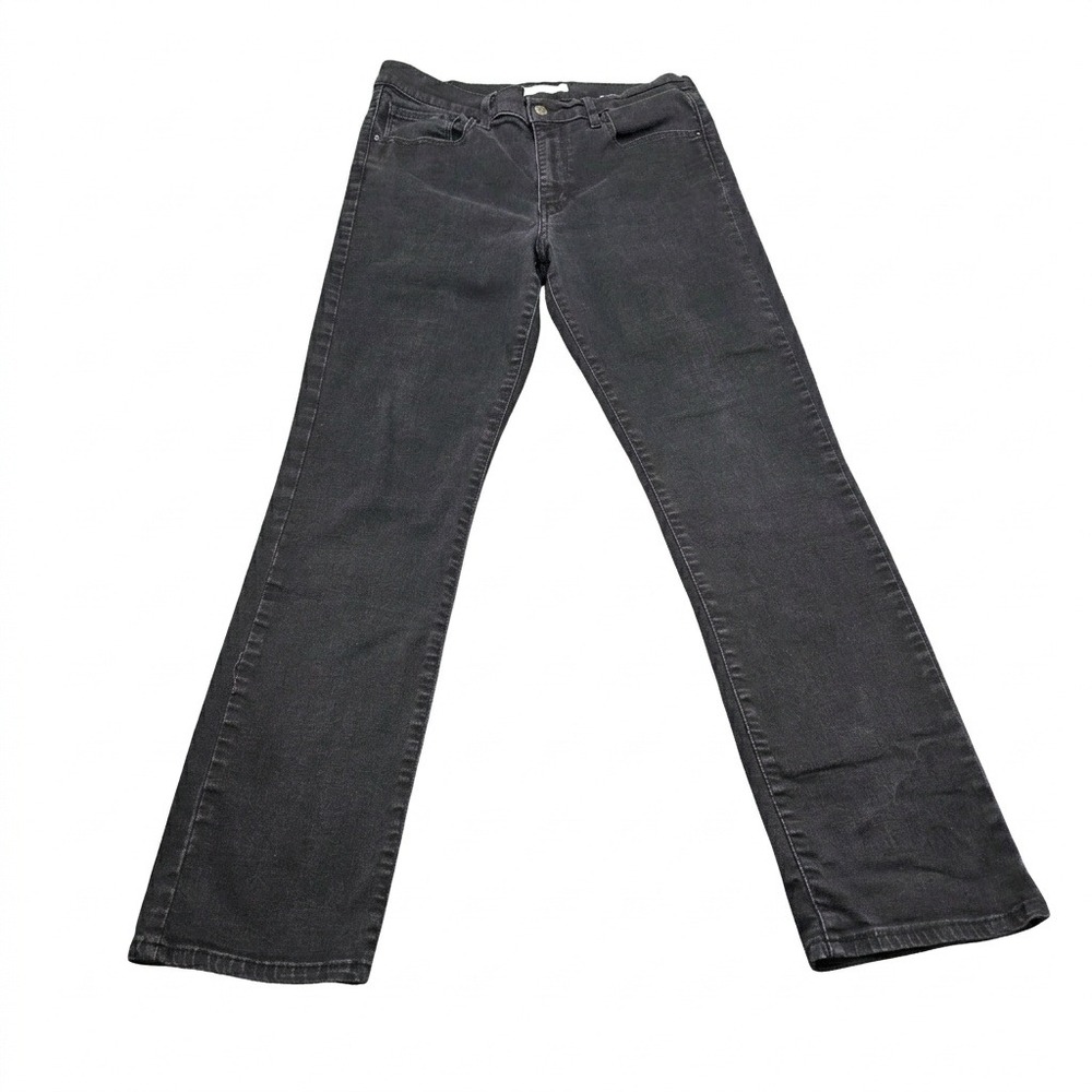 Levi's 724 High Rise Straight Black Jeans Womens 31x30 (12 R) Stretch 18883-0016